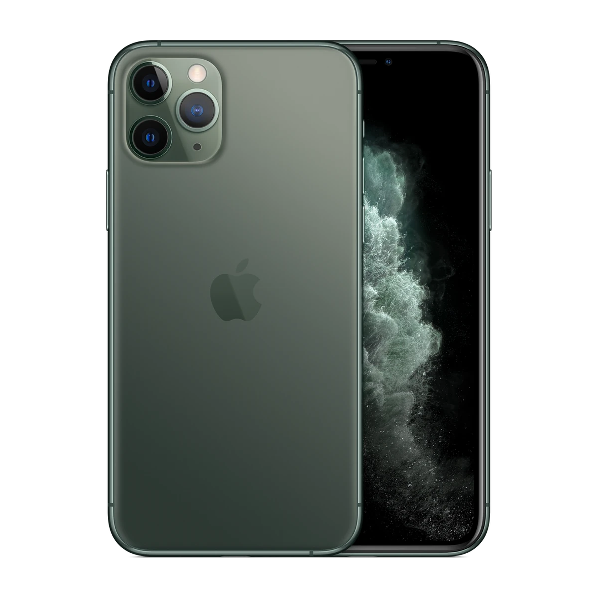 iPhone 11 Pro in Midnight Green, exact-finish product view