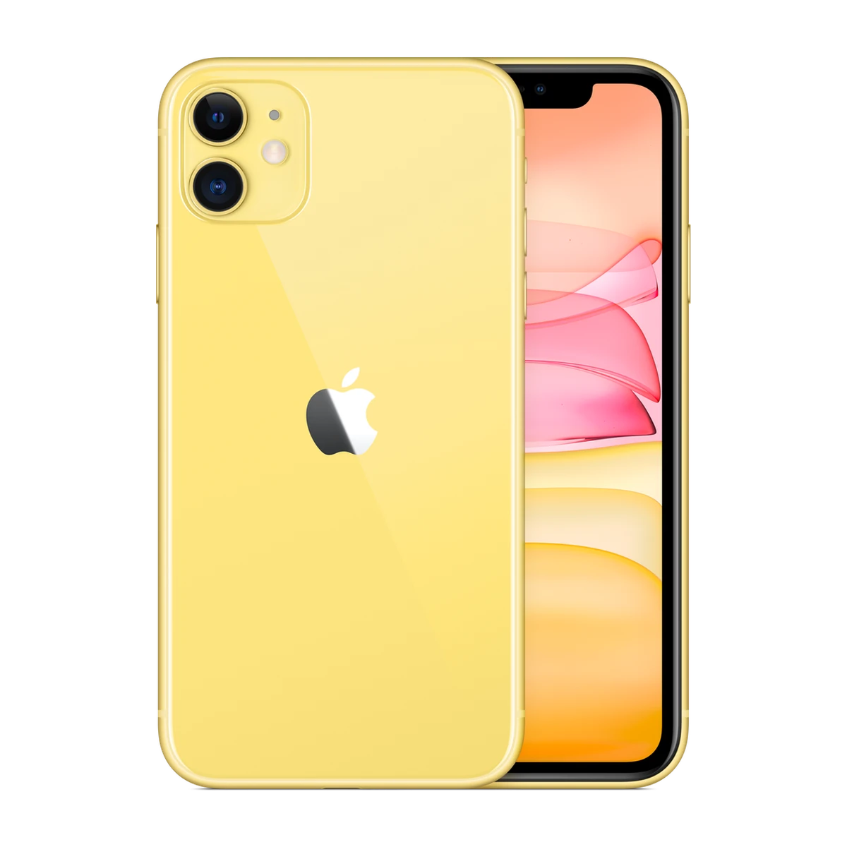 iPhone 11 in Yellow, exact-finish product view