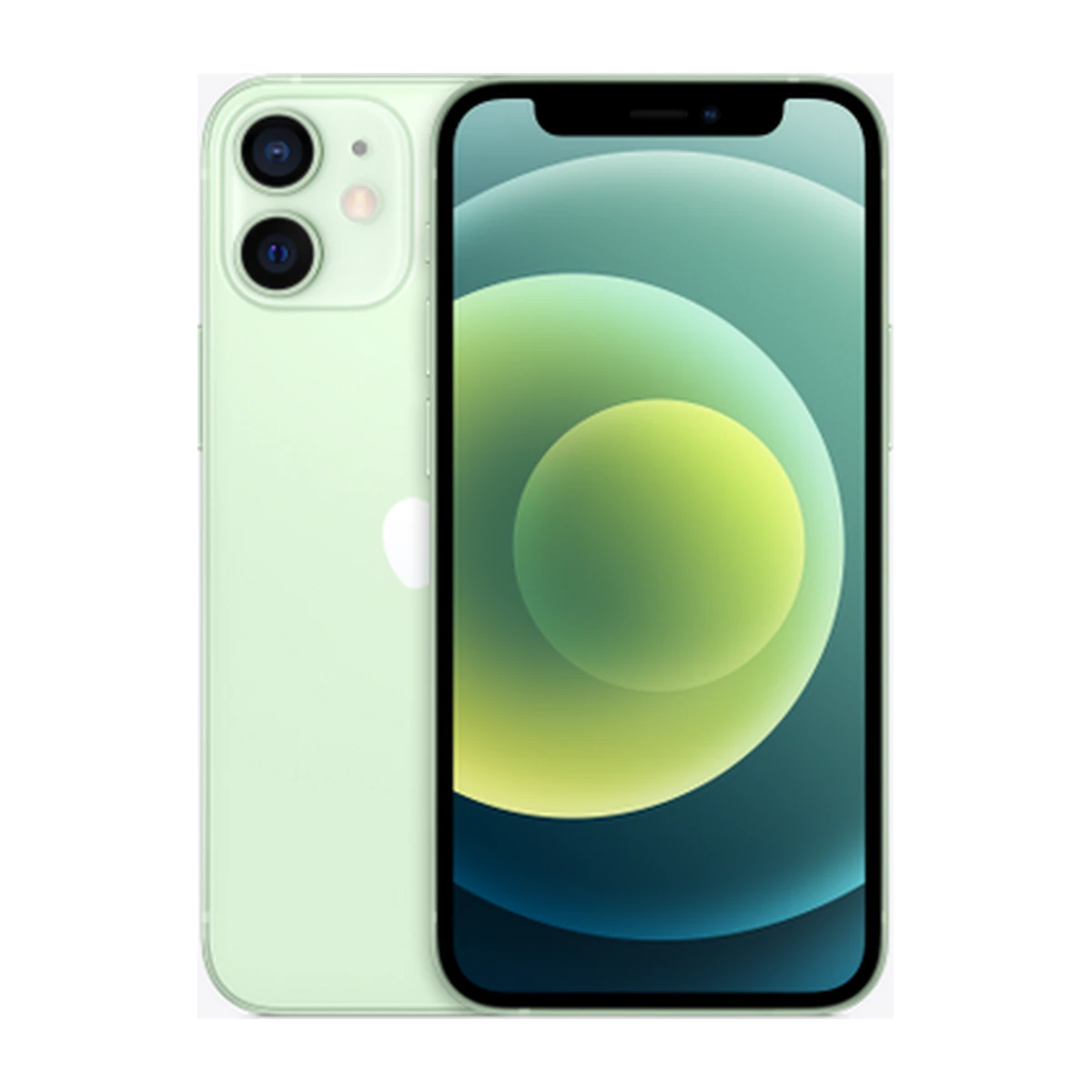 iPhone 12 mini in Green, exact-finish product view
