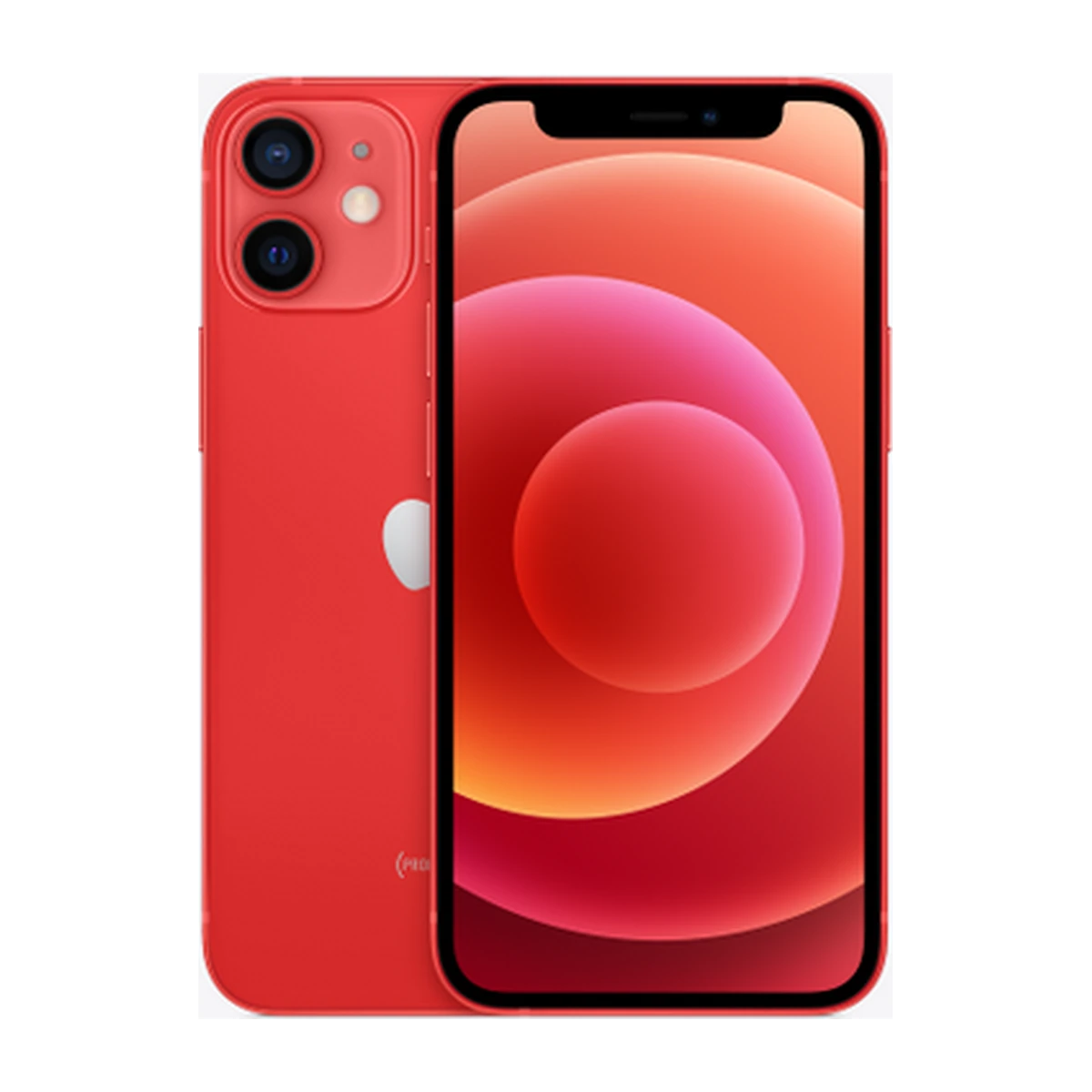 iPhone 12 mini in (PRODUCT)RED, exact-finish product view