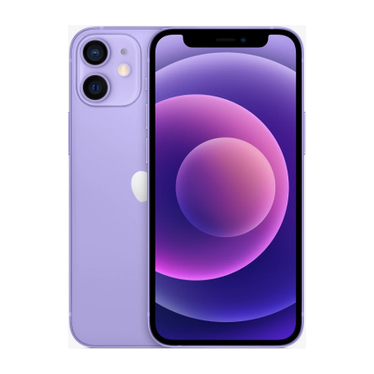 iPhone 12 mini in Purple, exact-finish product view
