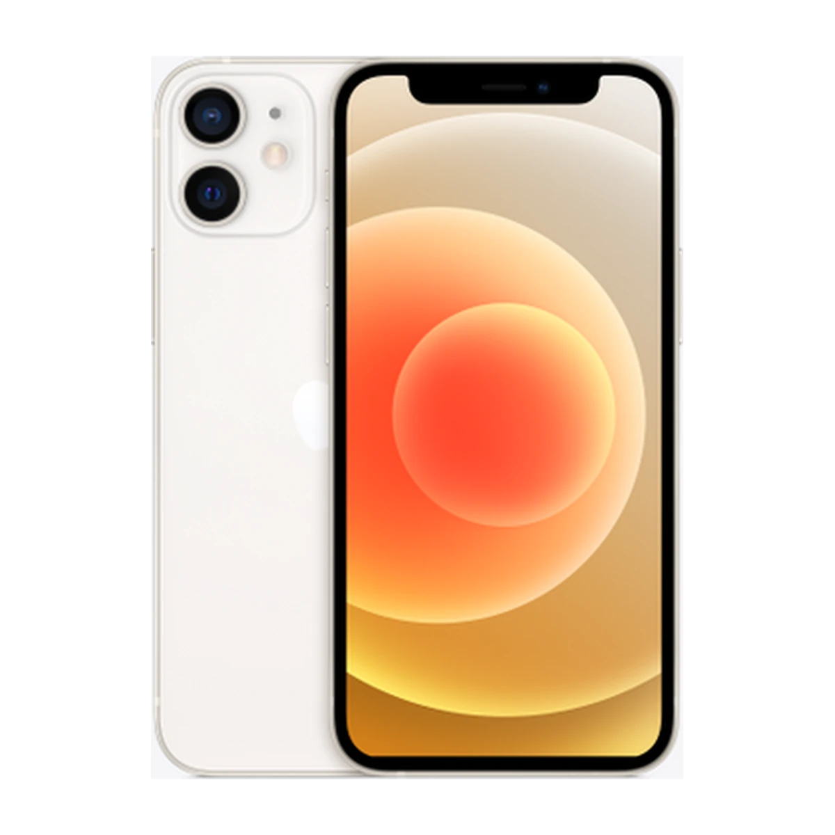 iPhone 12 mini in White, exact-finish product view