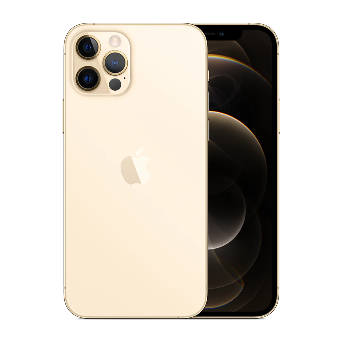 iPhone 12 Pro in Gold, exact-finish product view