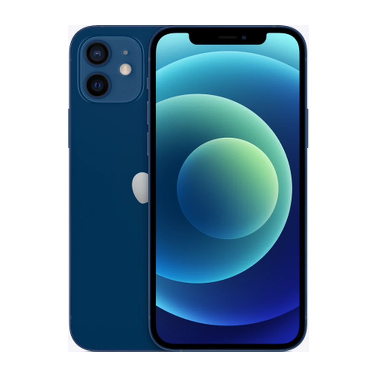 iPhone 12 in Blue, exact-finish product view