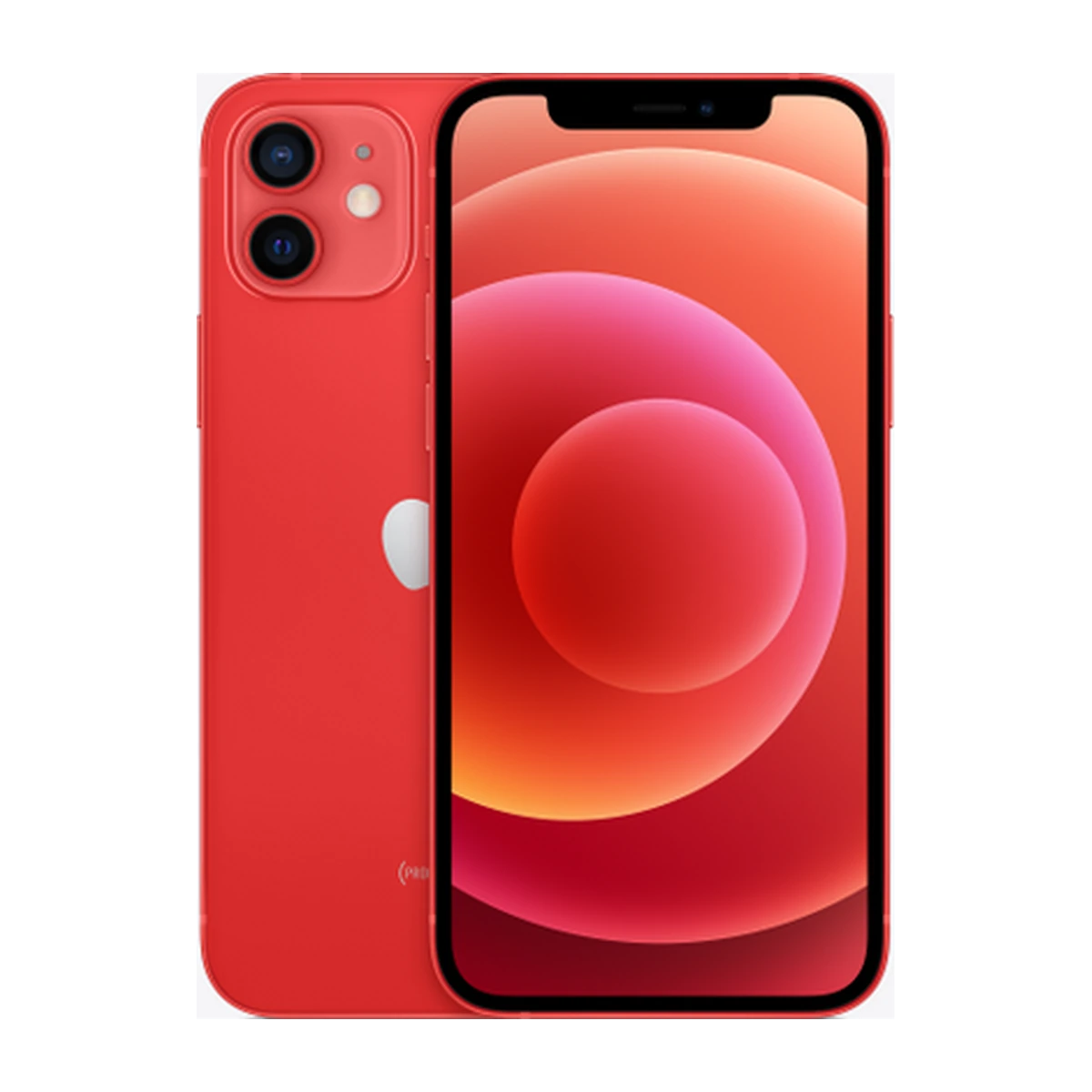 iPhone 12 in (PRODUCT)RED, exact-finish product view