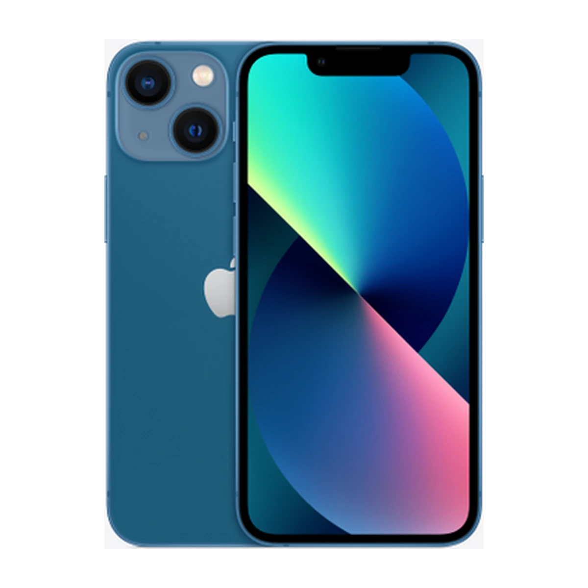 iPhone 13 mini in Blue, exact-finish product view
