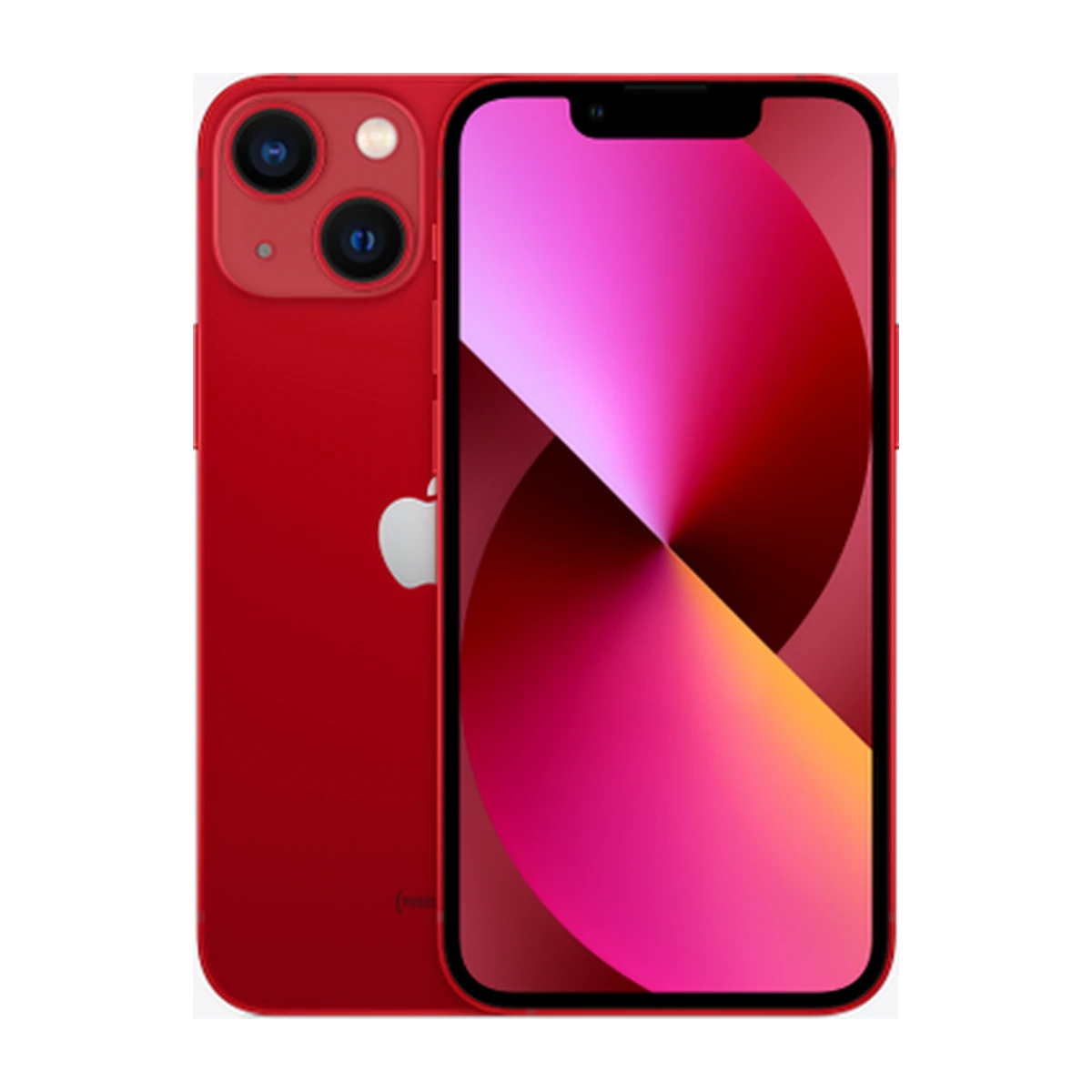 iPhone 13 mini in (PRODUCT)RED, exact-finish product view