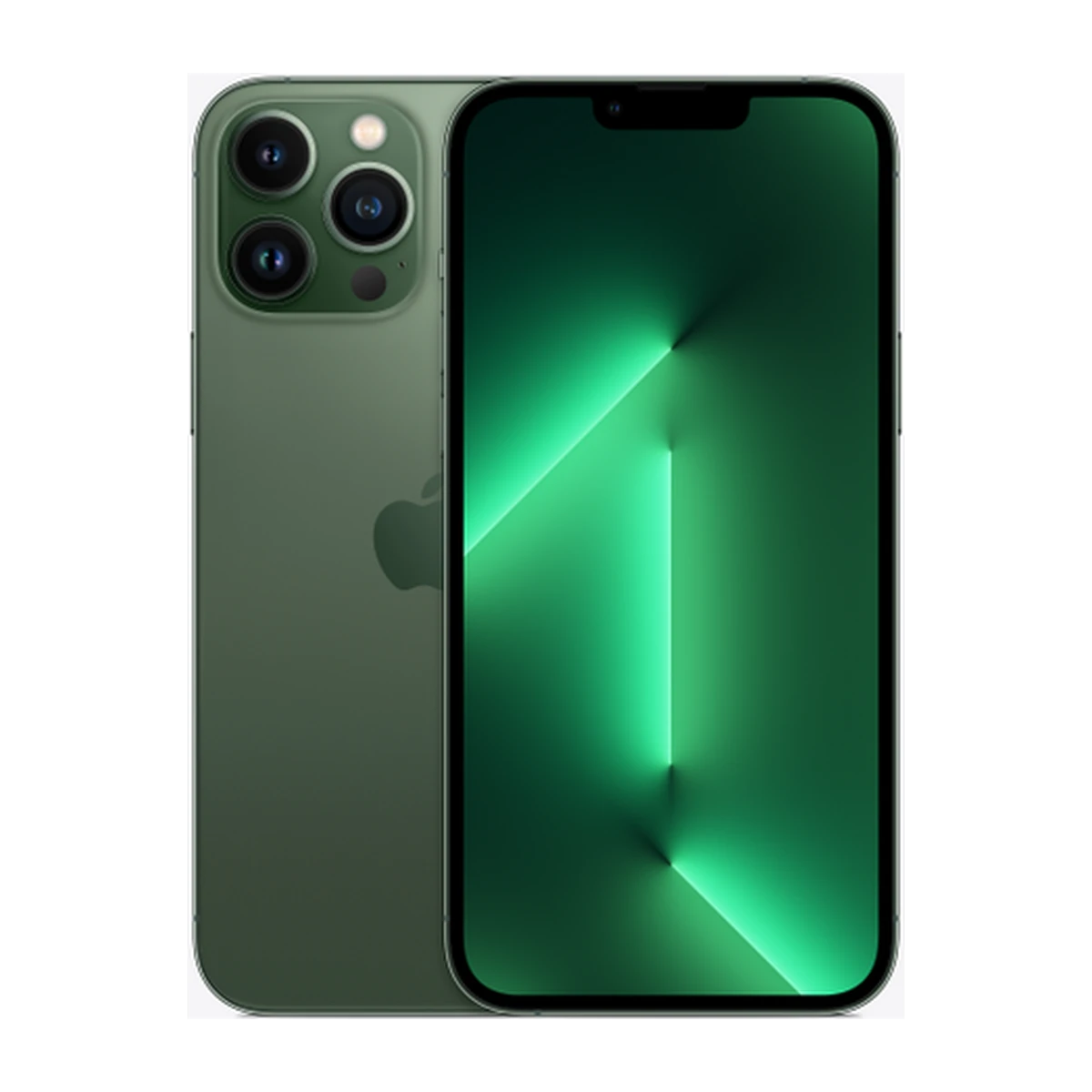 iPhone 13 Pro Max in Alpine Green, exact-finish product view