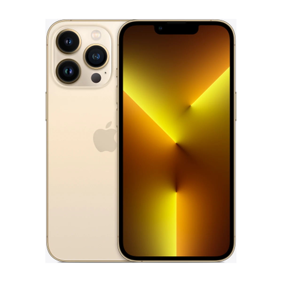 iPhone 13 Pro in Gold, exact-finish product view