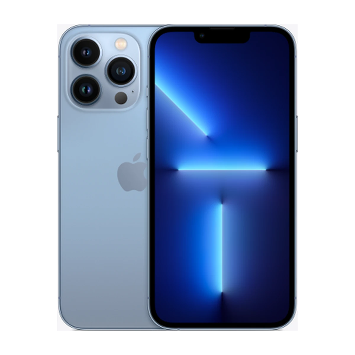 iPhone 13 Pro in Sierra Blue, exact-finish product view