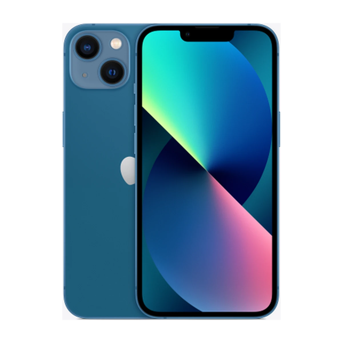 iPhone 13 in Blue, exact-finish product view