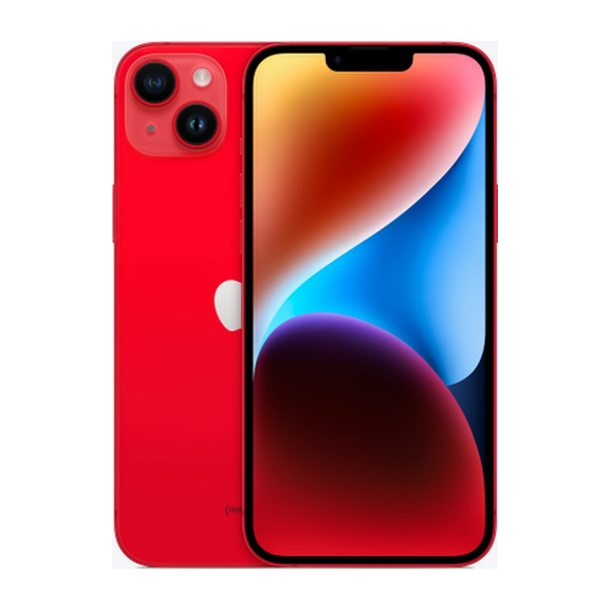 iPhone 14 Plus in (PRODUCT)RED, exact-finish product view