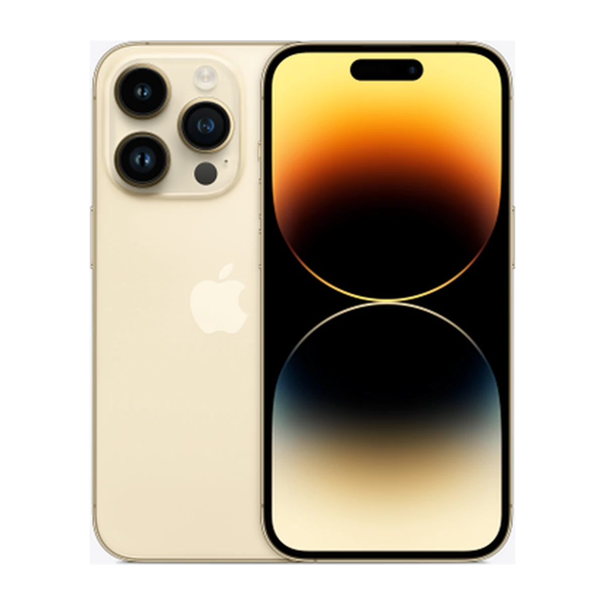 iPhone 14 Pro in Gold, exact-finish product view
