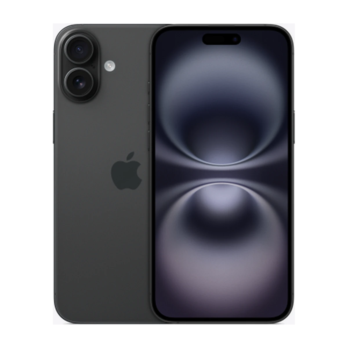 iPhone 16 Plus in Black, exact-finish product view