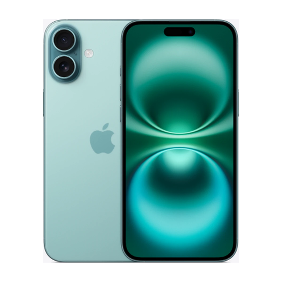 iPhone 16 Plus in Teal, exact-finish product view