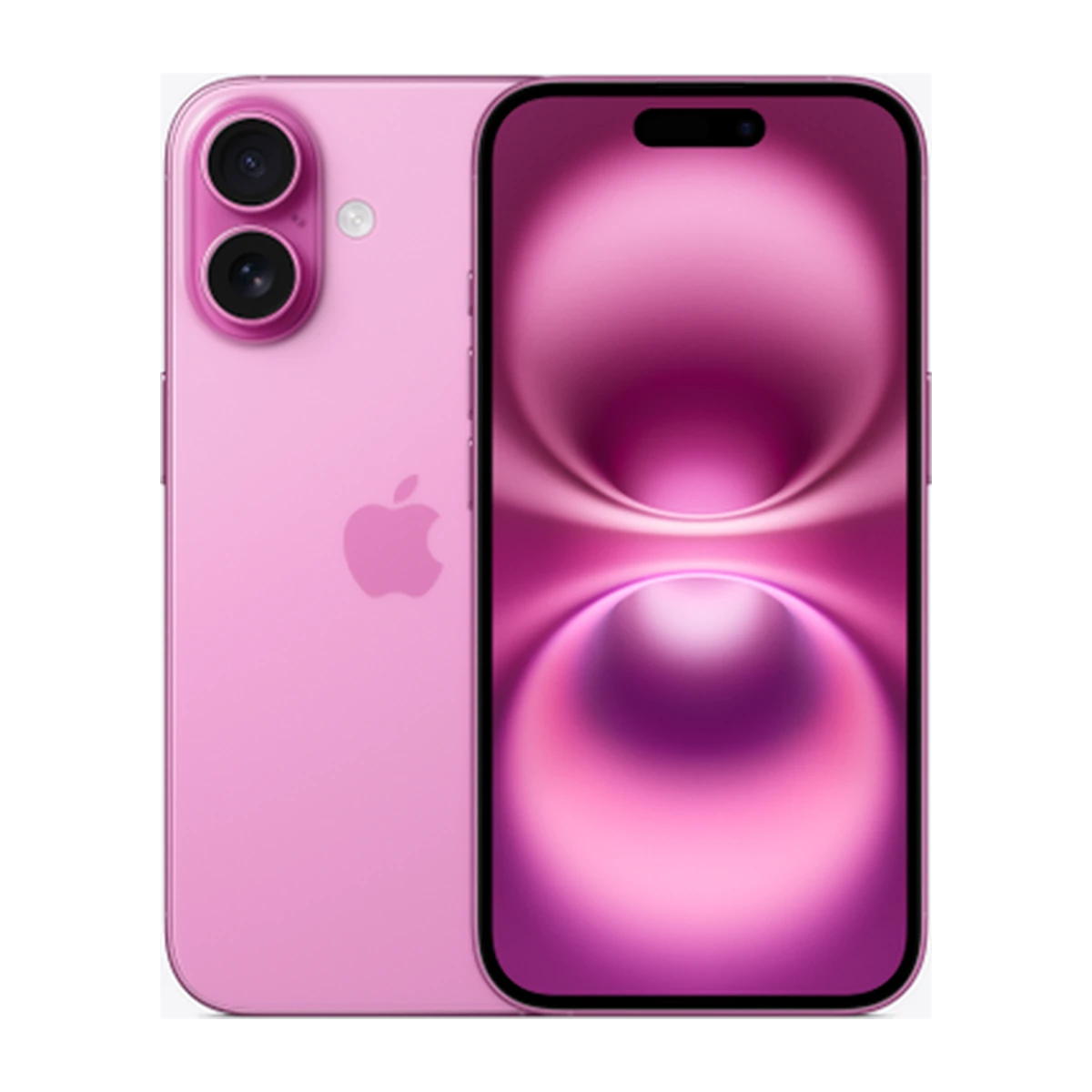 iPhone 16 in Pink, exact-finish product view