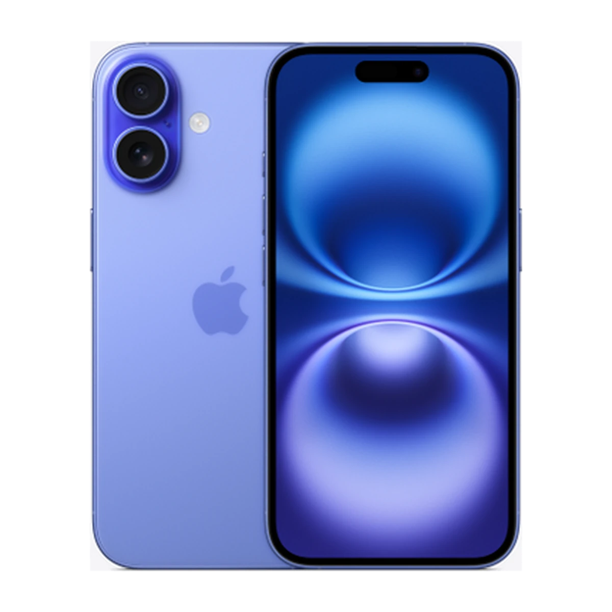 iPhone 16 in Ultramarine, exact-finish product view