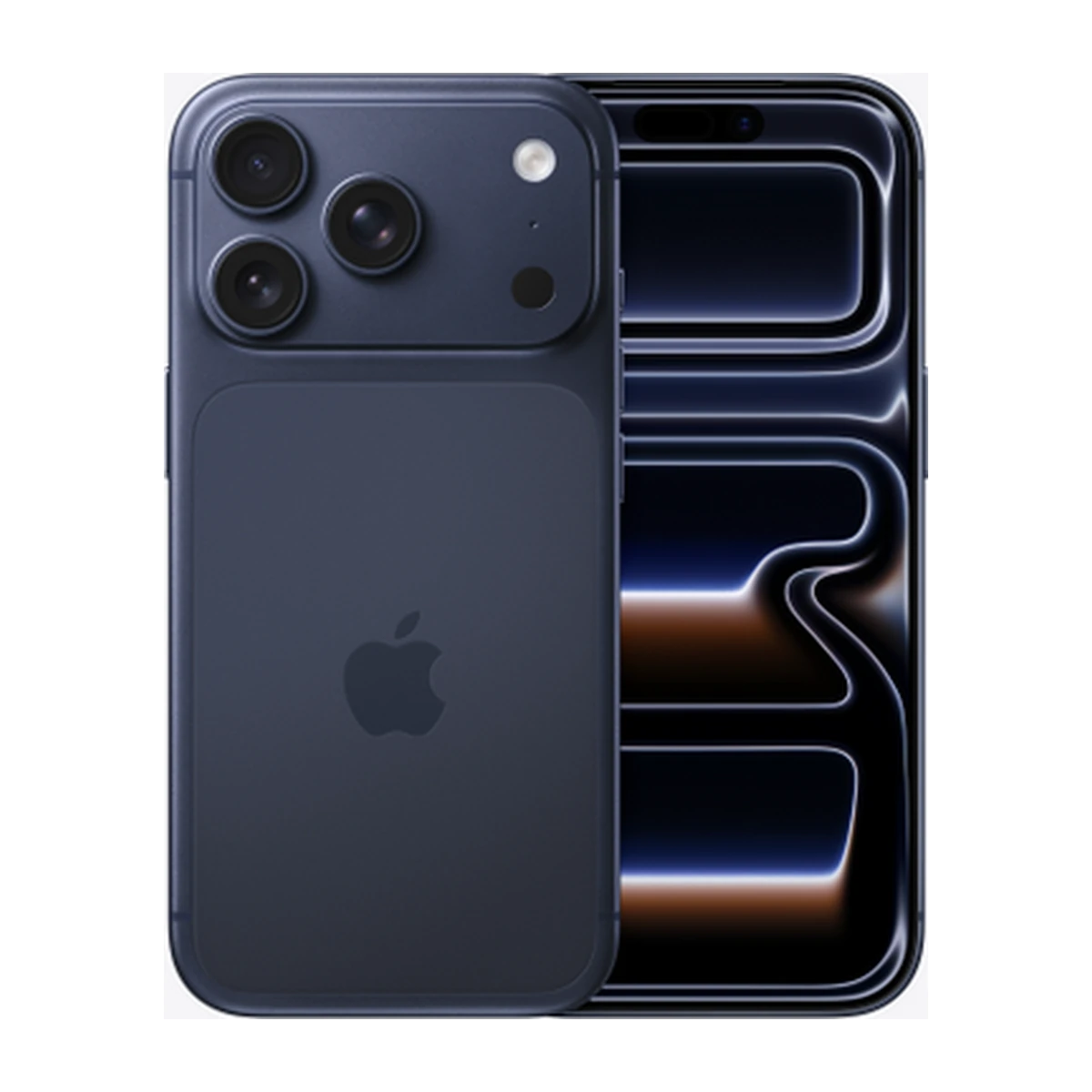 iPhone 17 Pro in Deep Blue, exact-finish product view