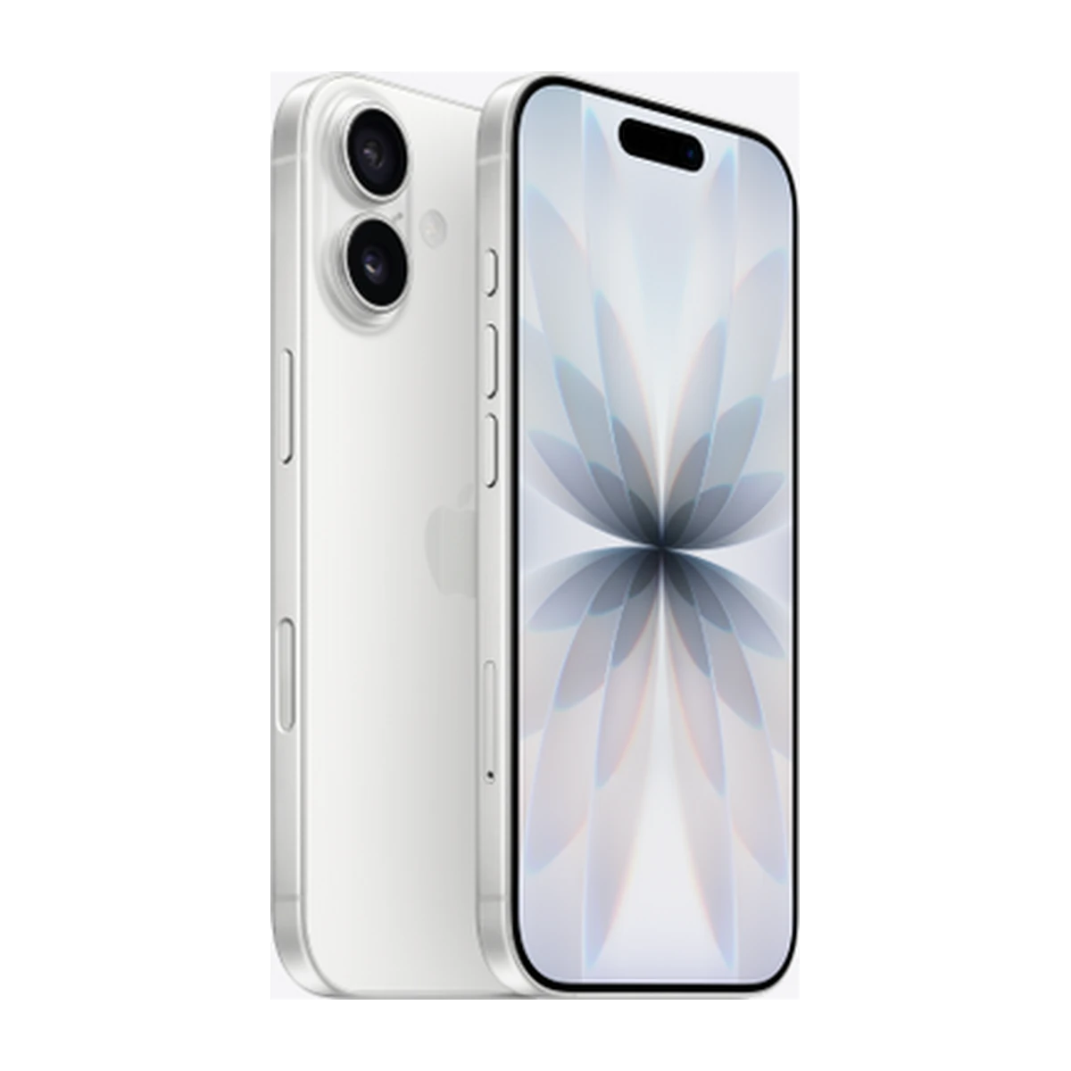 iPhone 17 in White, exact-finish product view