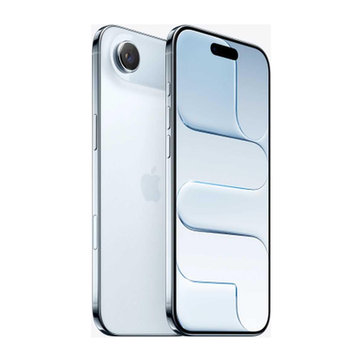 iPhone Air in Sky Blue, exact-finish product view