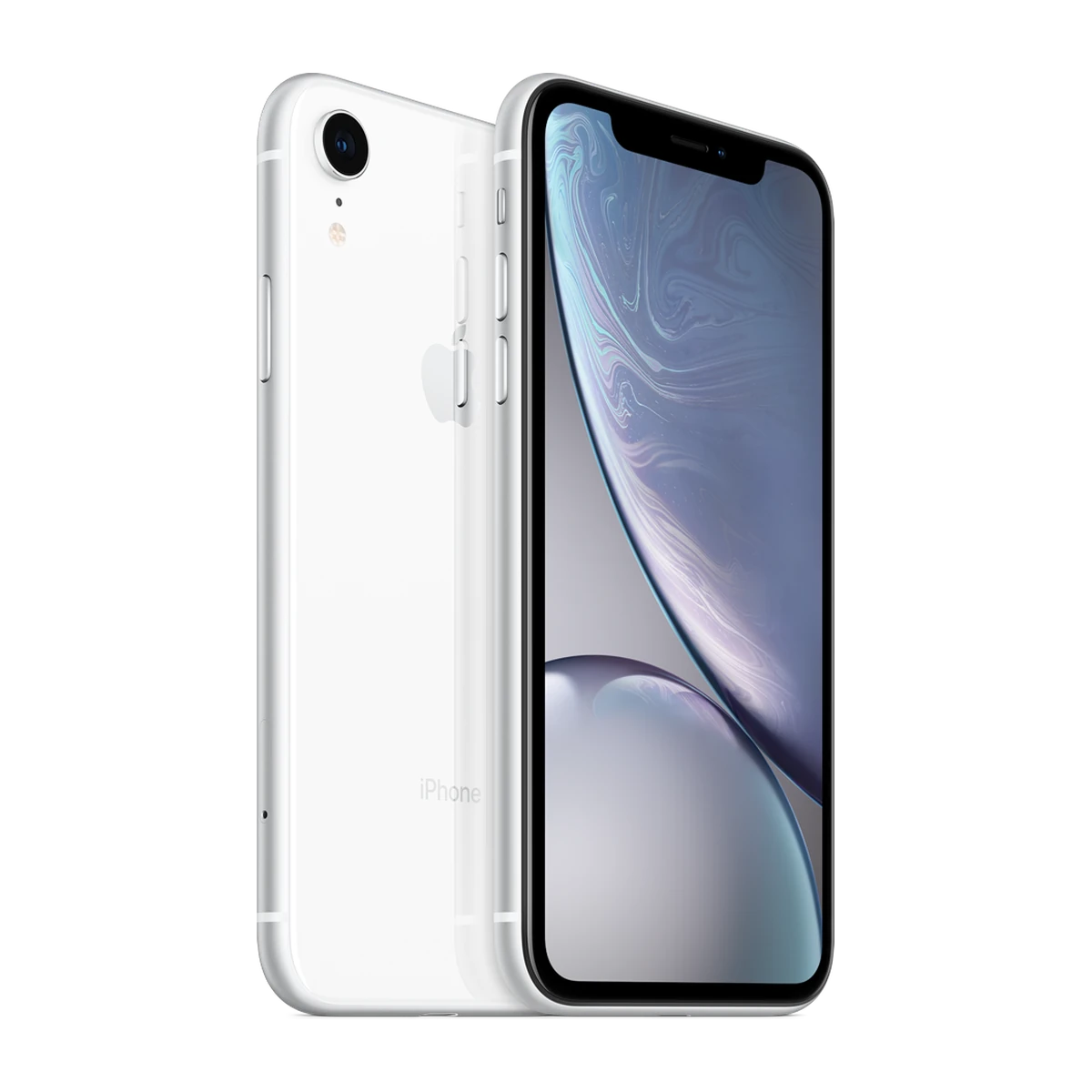 iPhone XR in White, exact-finish product view
