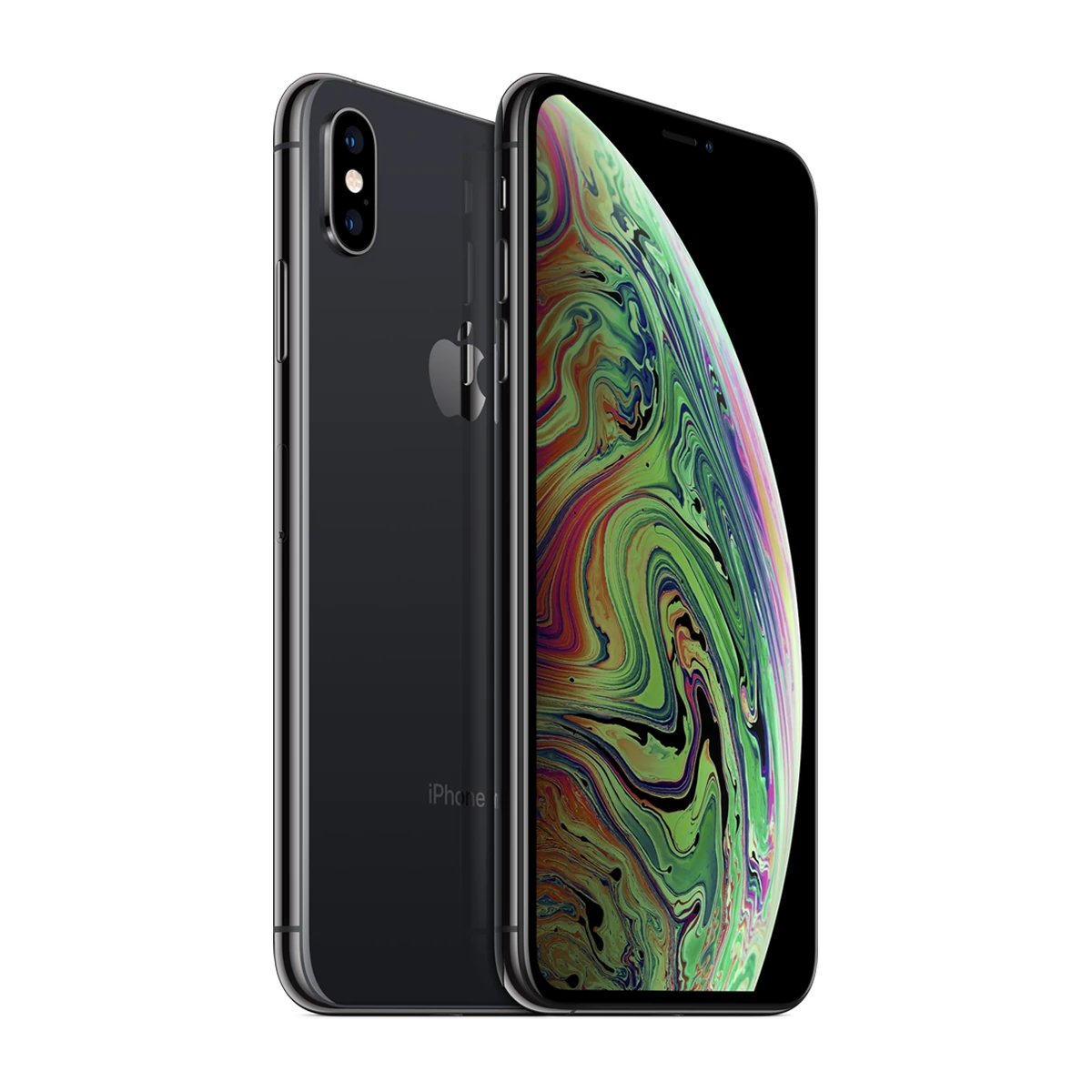 iPhone XS Max in Space Gray, exact-finish product view